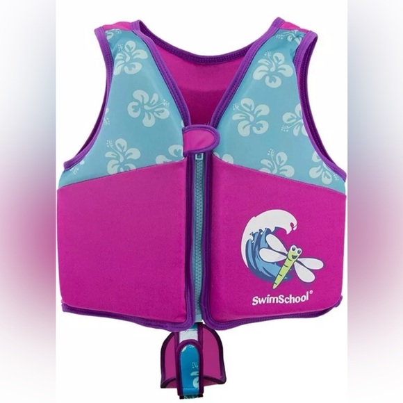 SwimSchool Kids Swim Trainer Vests for Toddlers ages 2-6. Learn to swim floaties - Picture 1 of 6